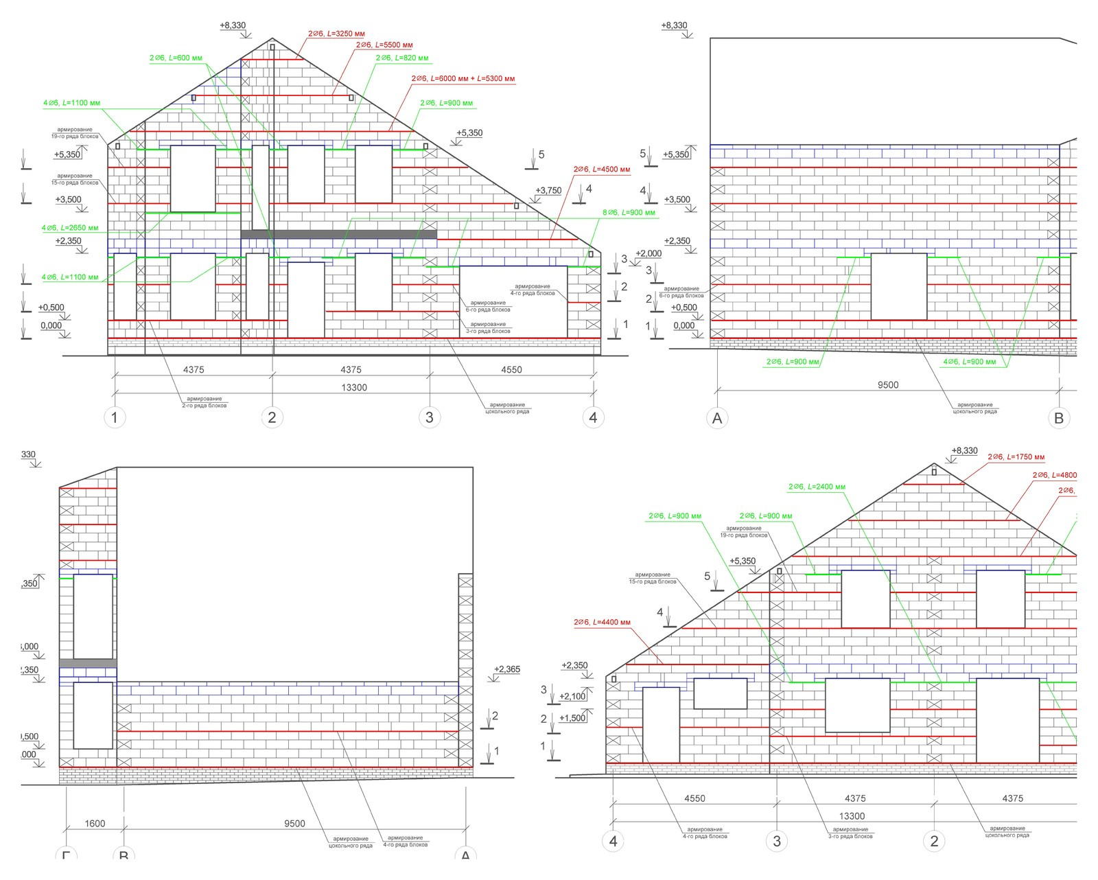2-х этажный коттедж из газобетона