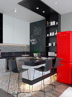 Обложка проекта: Кухня-гостиная на 30-ти кв.м. в ЖК Лайнер