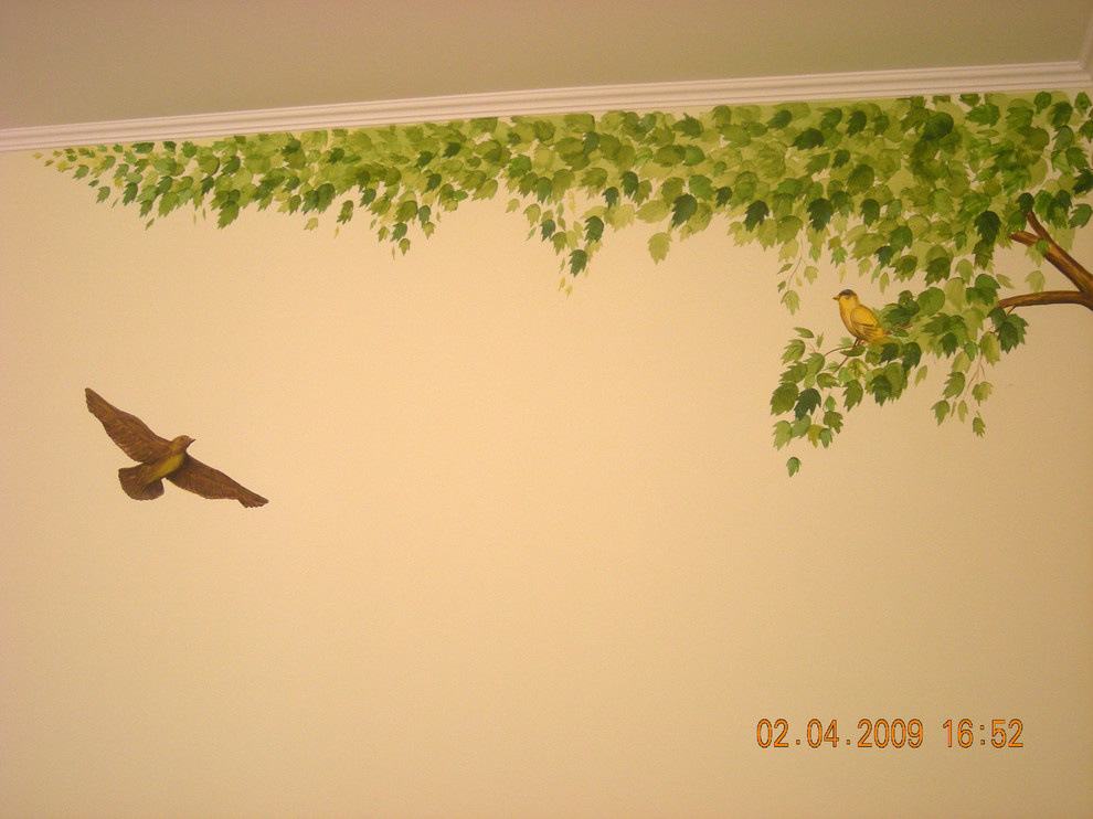 Роспись стен детской для мальчика и девочки