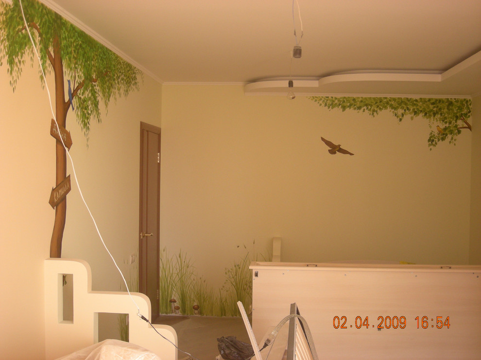 Роспись стен детской для мальчика и девочки