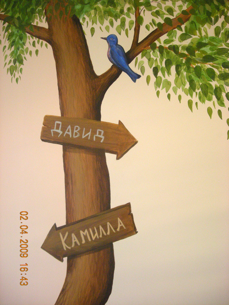 Роспись стен детской для мальчика и девочки