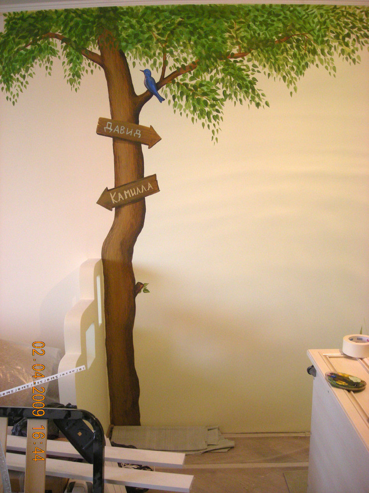 Роспись стен детской для мальчика и девочки