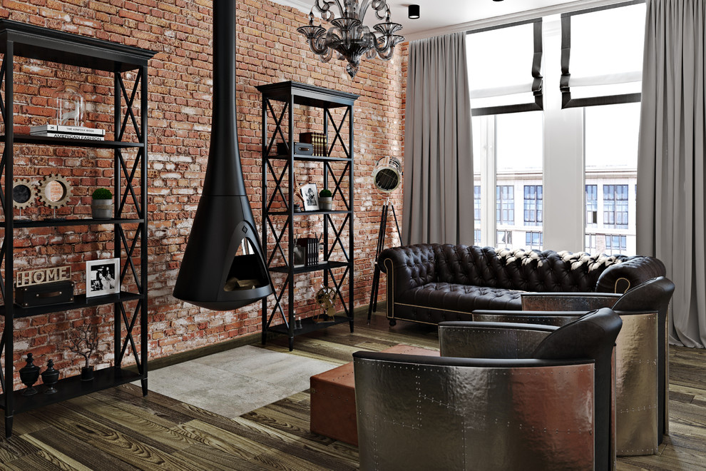 Классика и лофт в одной московской квартире.