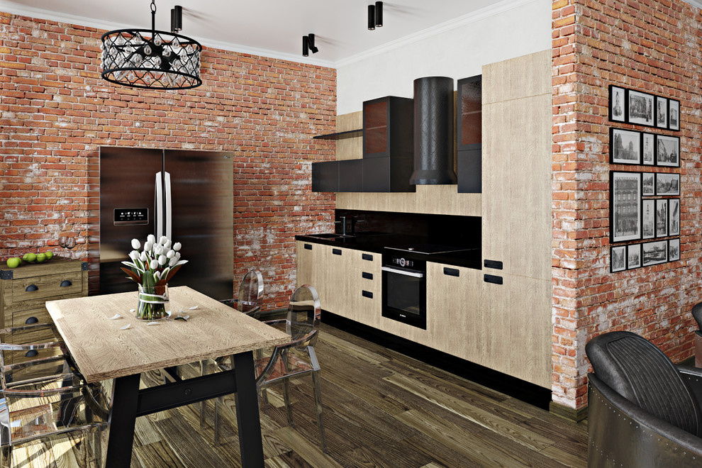 Классика и лофт в одной московской квартире.