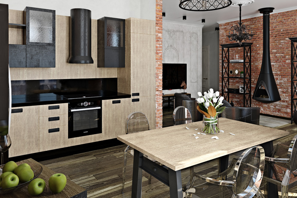 Классика и лофт в одной московской квартире.