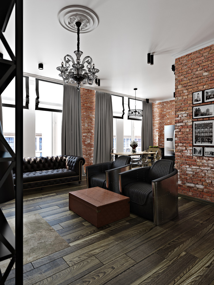 Классика и лофт в одной московской квартире.