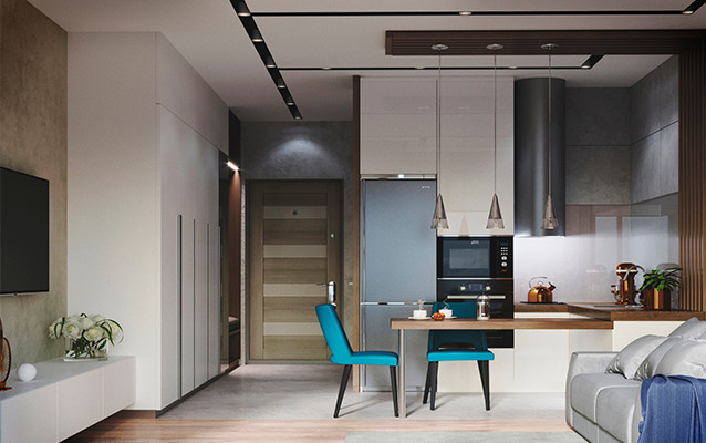 Дизайн апартаментов 30 квадратов