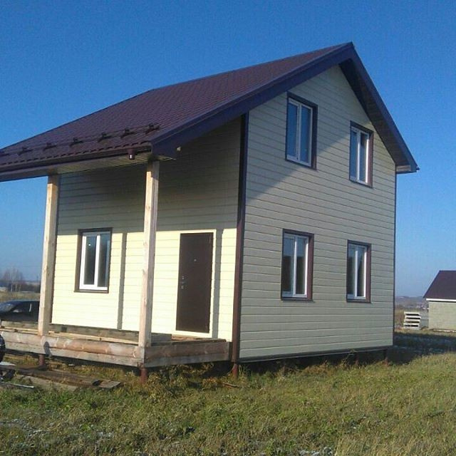 Двухэтажный дом 6х6 с мансардным этажом