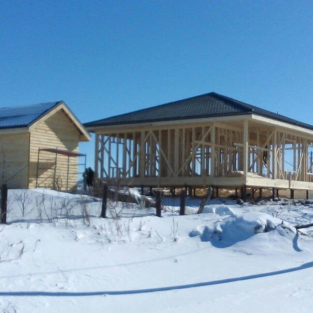 Одноэтажный дом 6х6 м с обшивкой сайдингом