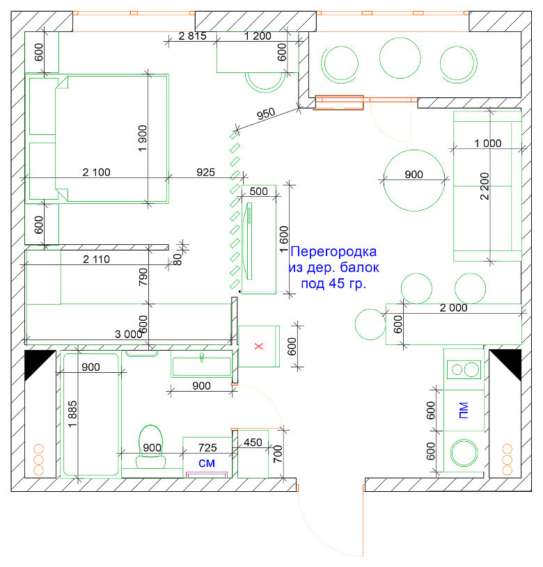 Минималистическая студия в Сколково