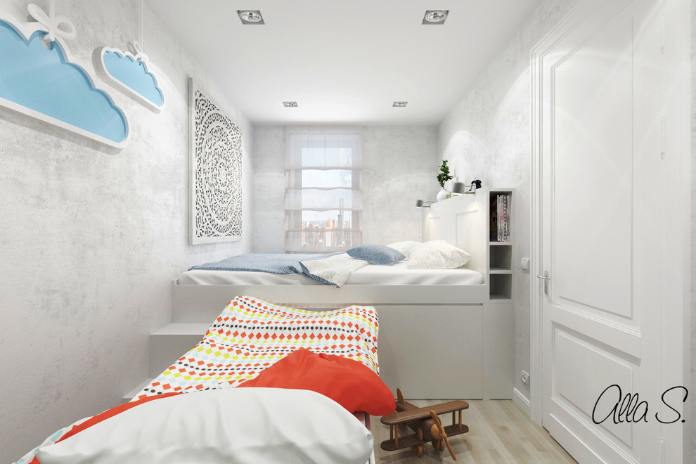 Обложка проекта: Спальня с кроватью на подиуме