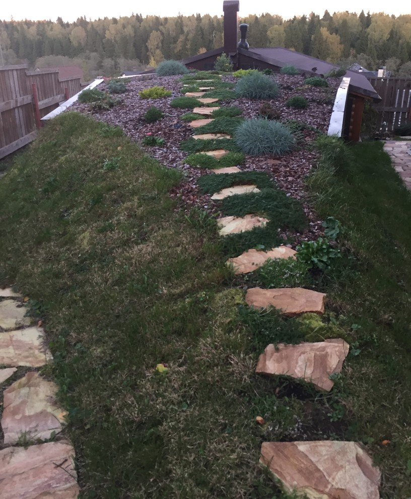 Ландшафтный дизайн участка на склоне