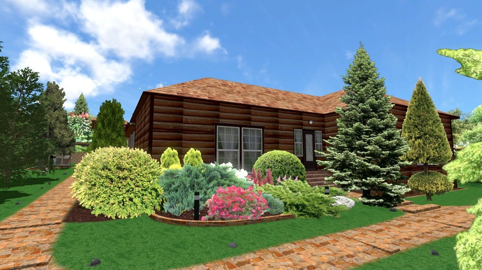 Ландшафтный дизайн участка на склоне