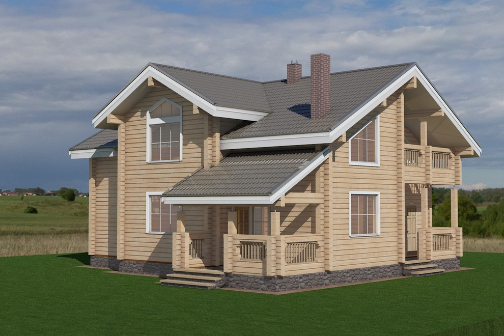 Проект дома из бруса № 980 — 220 м2