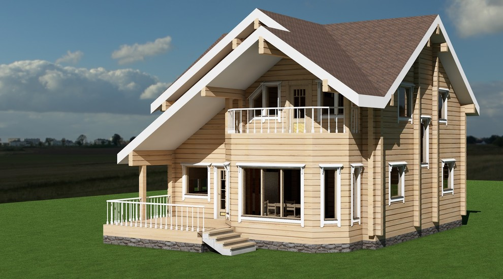 Проект дома из бруса № 2750 — 183 м2