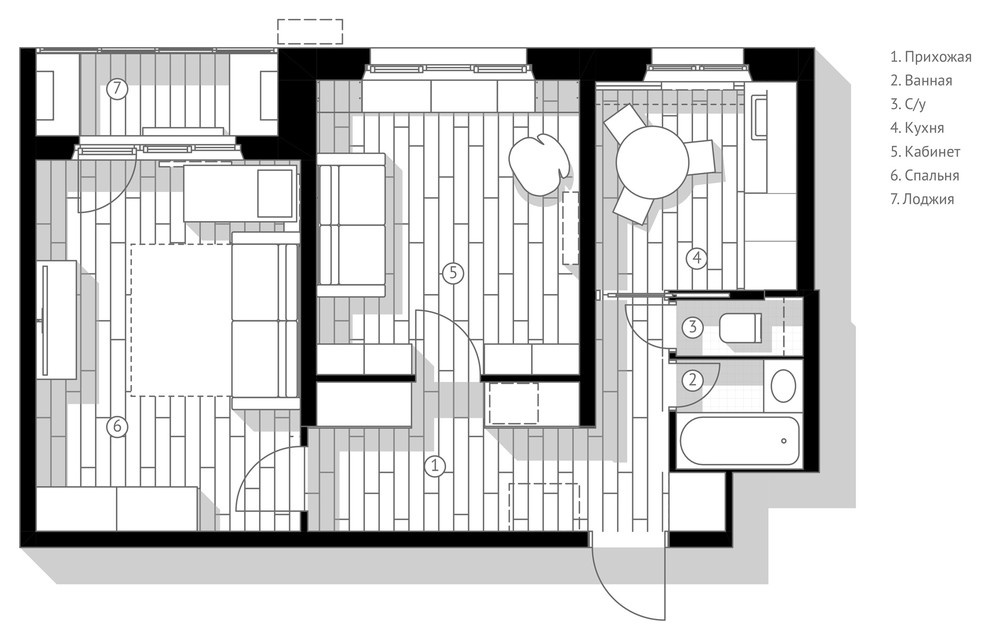 планировка двухкомнатной квартиры