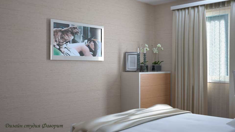 Спальня в светлых тонах