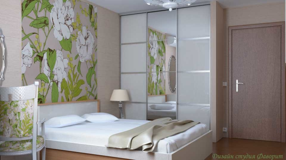 Спальня в светлых тонах