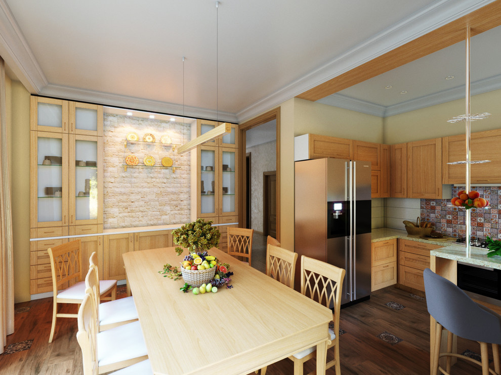 Проект кухни-столовой в частном доме.