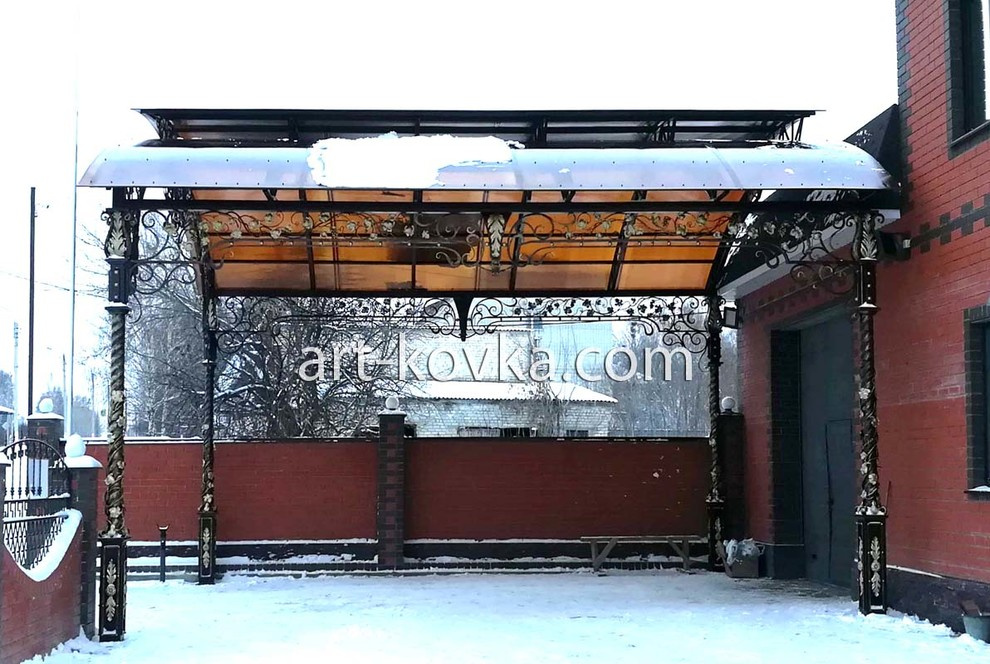 Обложка проекта: Навес кованый с поликарбонатом