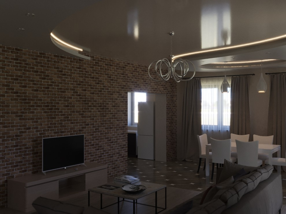 Проект  помещений 1 этажа частного дома.