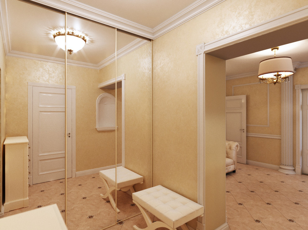 Обложка проекта: Дизайн квартирыв классическом стиле со встроенным аквариумом в кухонную мебель.