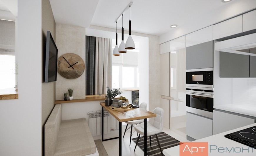 Дизайн-проект однокомнатной квартиры м. Киевская