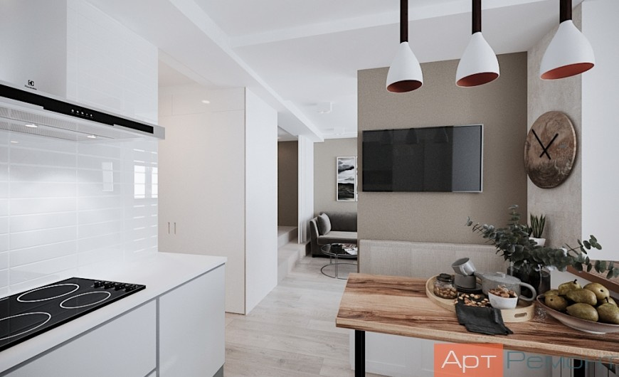 Дизайн-проект однокомнатной квартиры м. Киевская