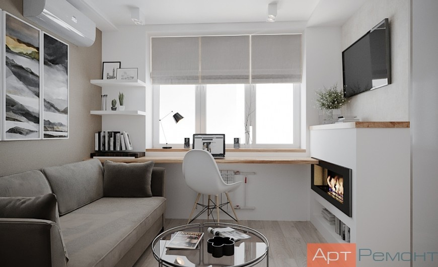 Дизайн-проект однокомнатной квартиры м. Киевская