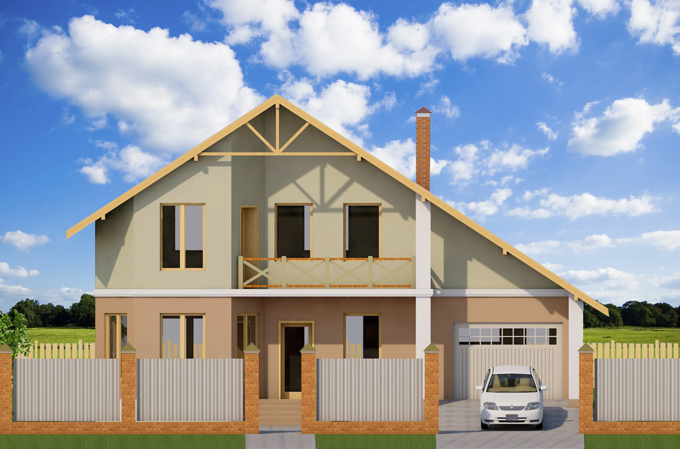 2-х этажный коттедж из газобетона