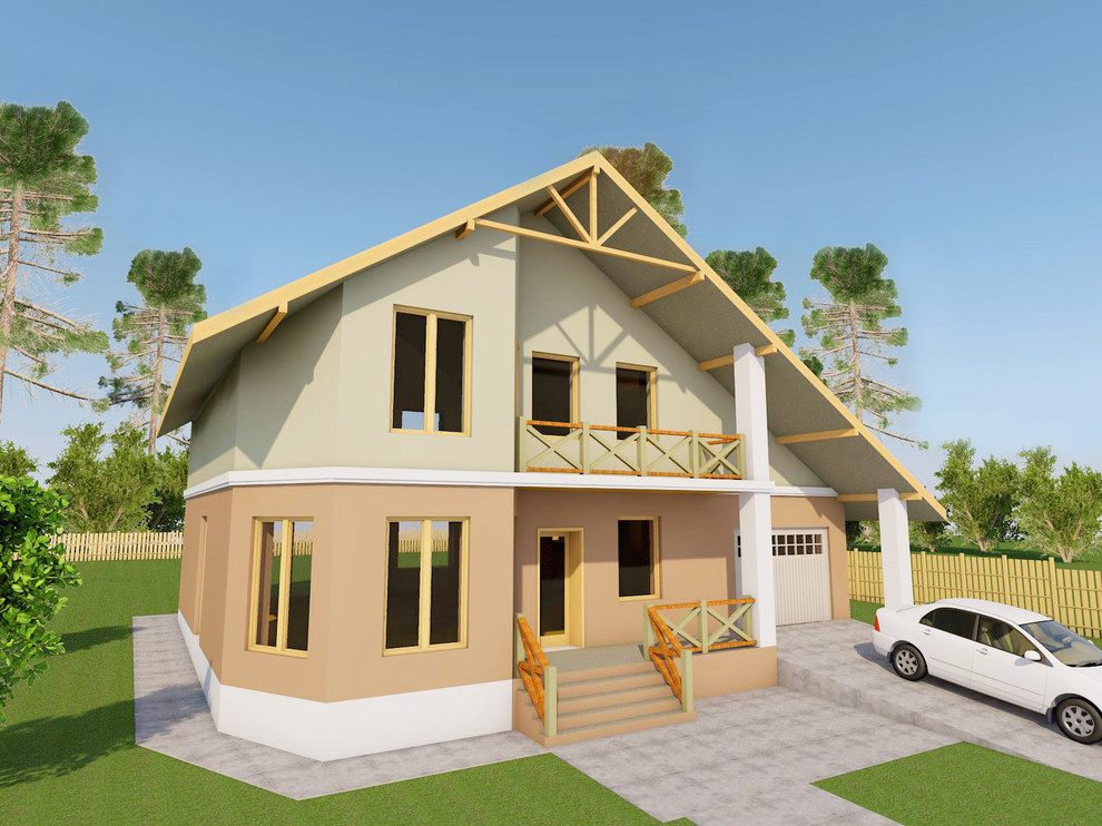 2-х этажный коттедж из газобетона