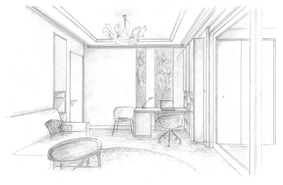 Эскиз квартиры 130 м2 в Москве