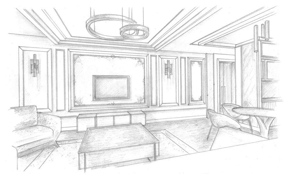 Эскиз квартиры 130 м2 в Москве