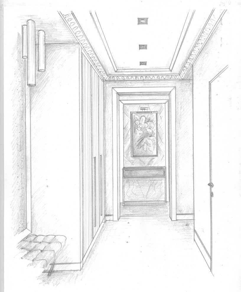 Эскиз квартиры 130 м2 в Москве