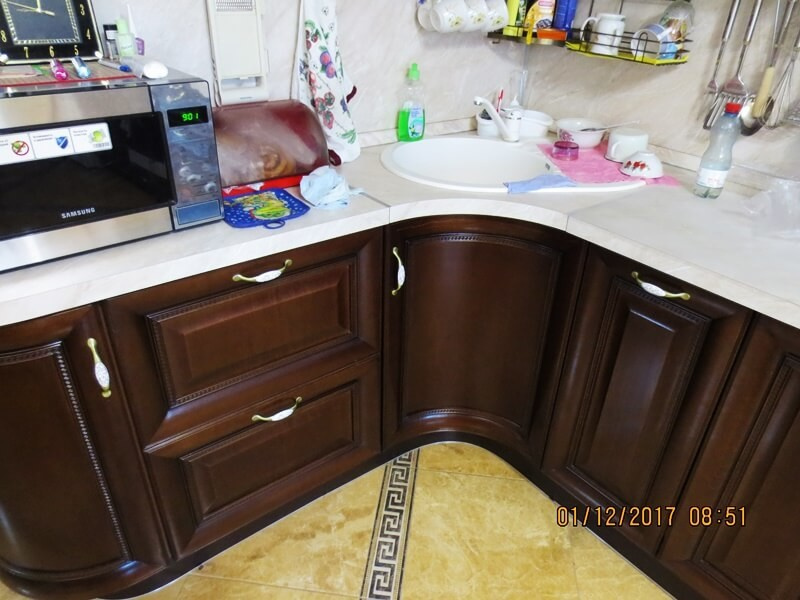 Обложка проекта: Кухня из с фасадами из массива ясеня