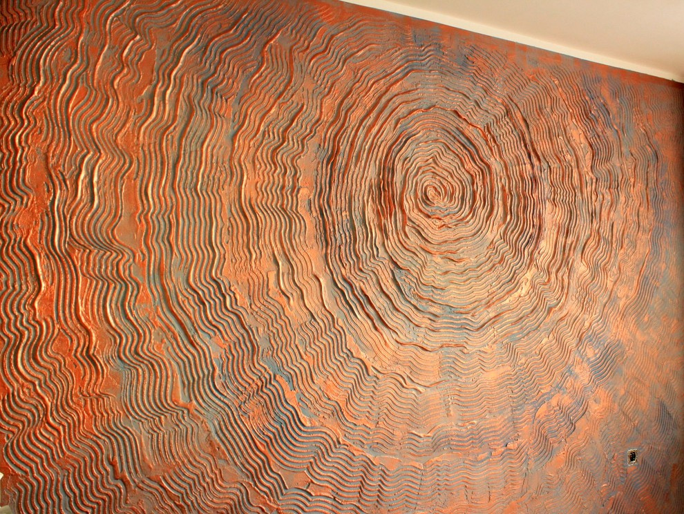 Абстрактный барельеф Медь