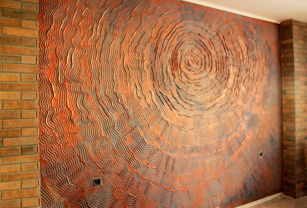 Абстрактный барельеф Медь