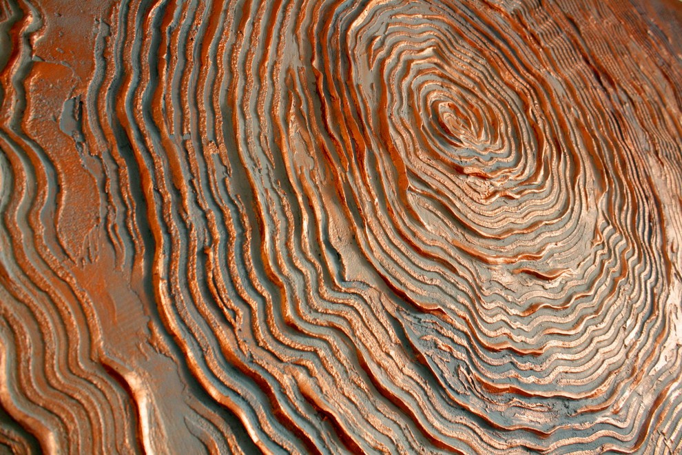 Абстрактный барельеф Медь