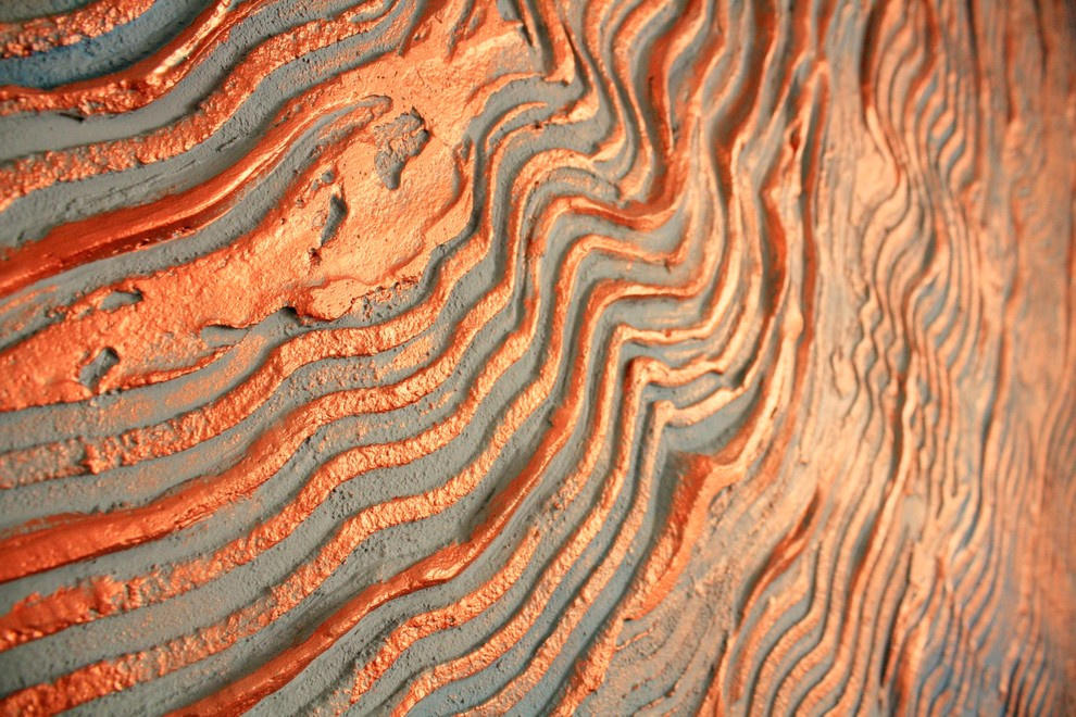 Абстрактный барельеф Медь