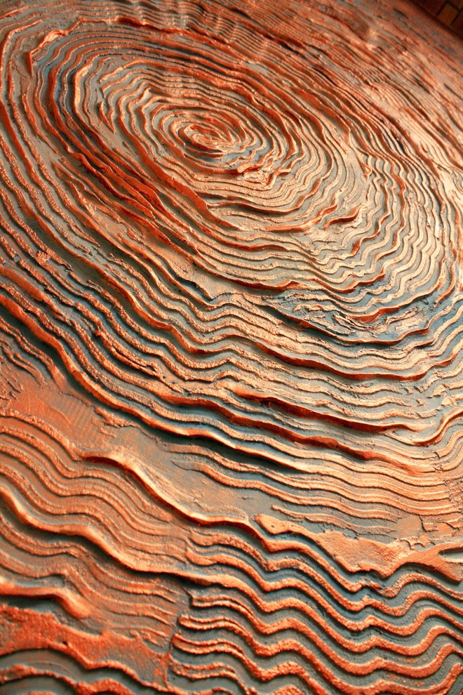 Абстрактный барельеф Медь