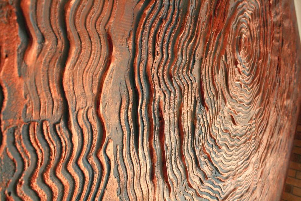 Абстрактный барельеф Медь