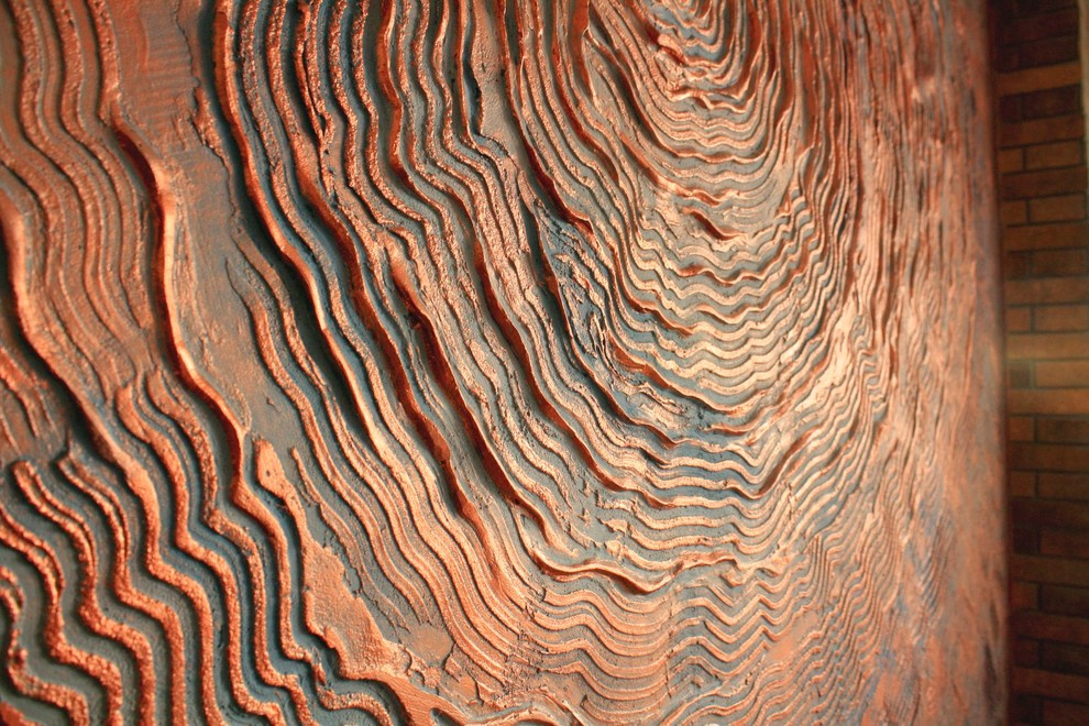 Абстрактный барельеф Медь