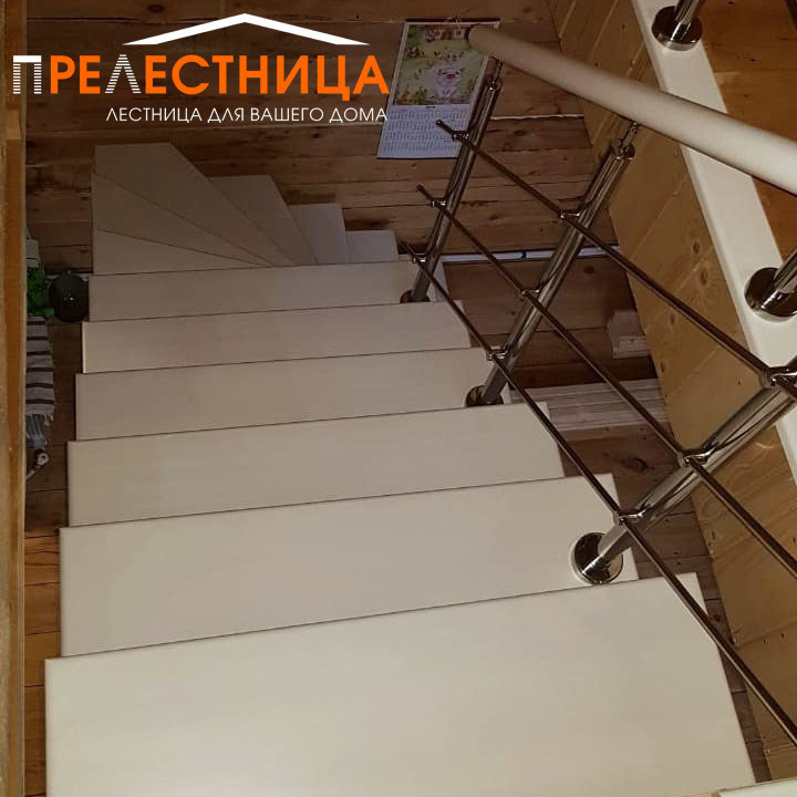 Лестница на металлокаркасе под ключ Ассоль 21