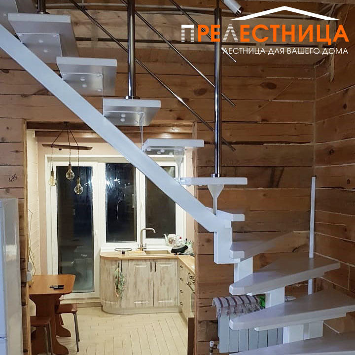 Лестница на металлокаркасе под ключ Ассоль 21