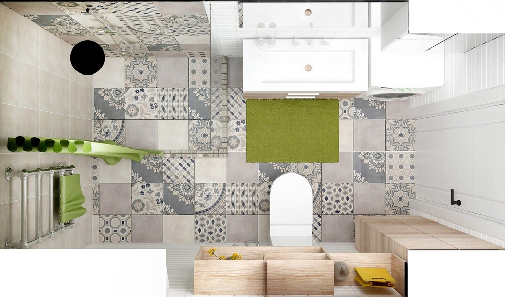 Коттедж с зелеными акцентами