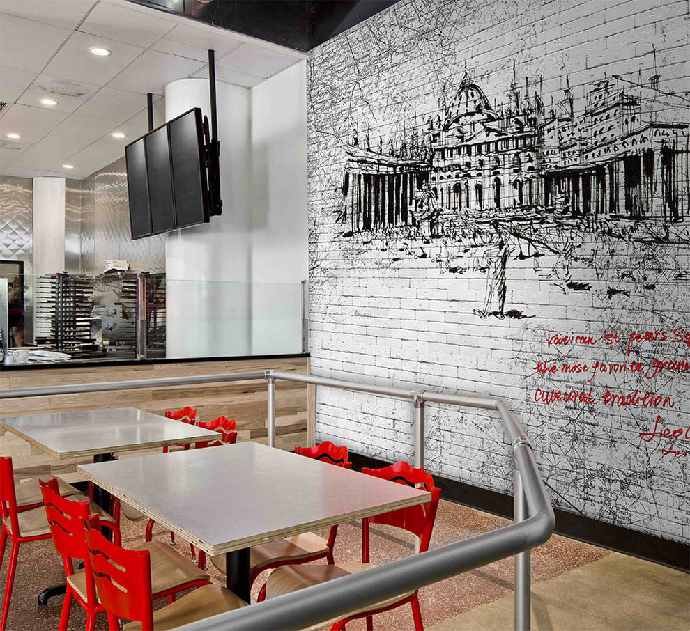 Гипсовый кирпич с принтом