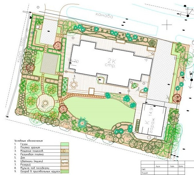 Маленький сад с большой поляной для игр
