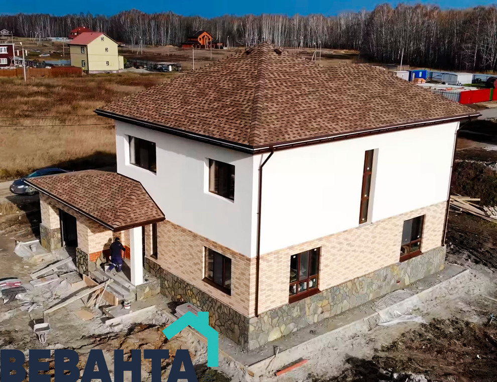 Строительство дома по проекту "Усадьба Огородниковых"