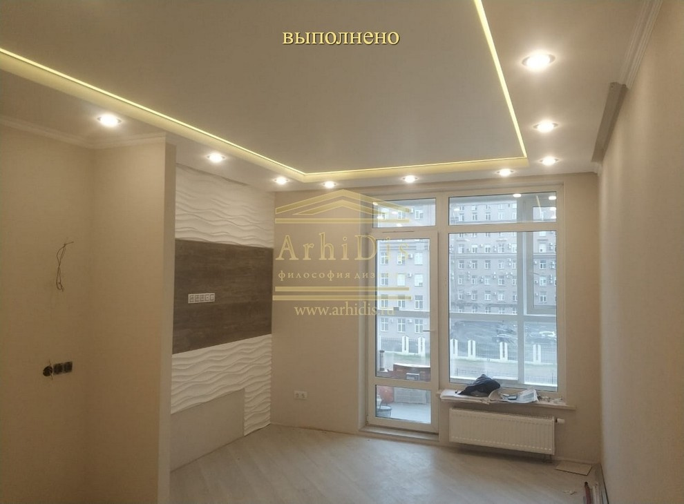 ЖК "Московский квартал" - 1кк - фото осуществления работ по дизайн-проекту.