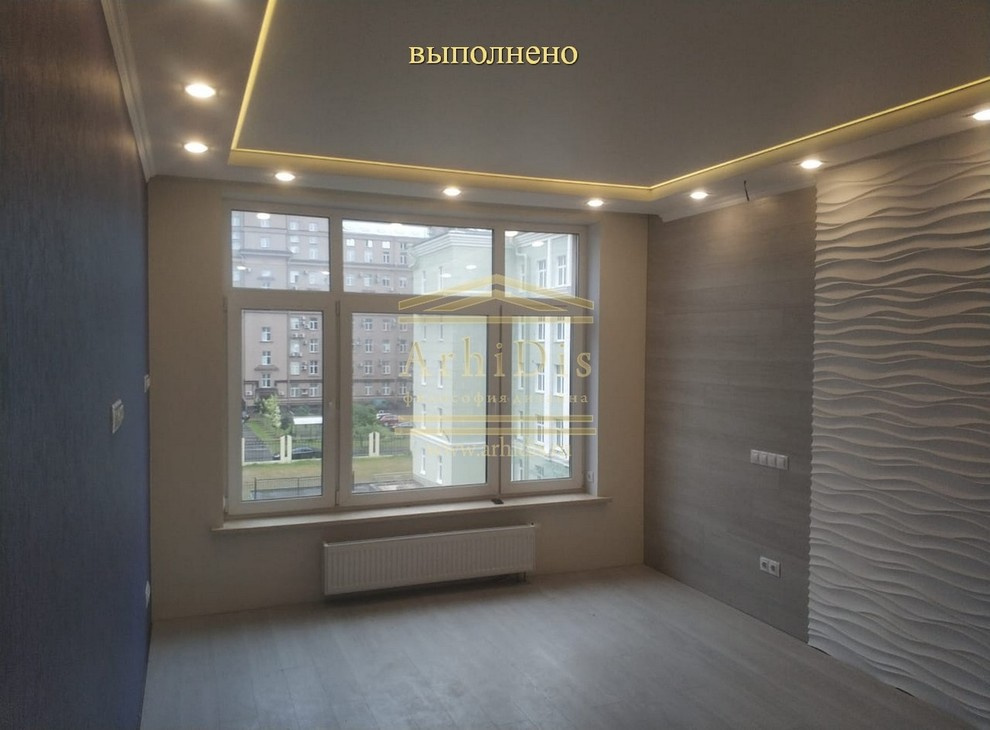 ЖК "Московский квартал" - 1кк - фото осуществления работ по дизайн-проекту.
